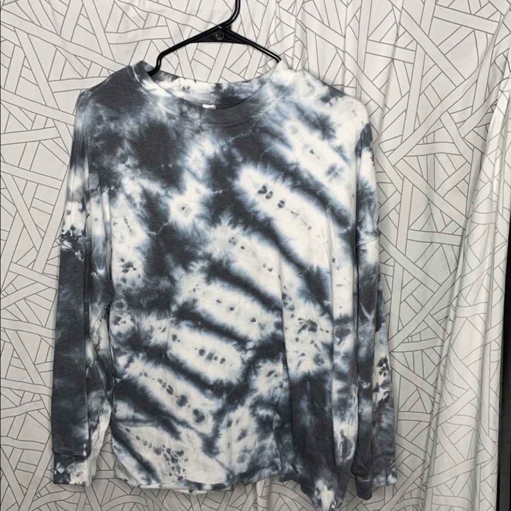 Blue tie dye style sweatshirt